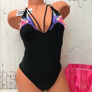 VS PINK L BATHING SUIT APPLIQUÉ EMBROIDERED